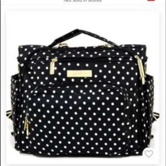 Ju-Ju-Be Backpack BFF Diaper Bag Polka Dot The Dutchess Very Good Condition - Picture 1 of 9